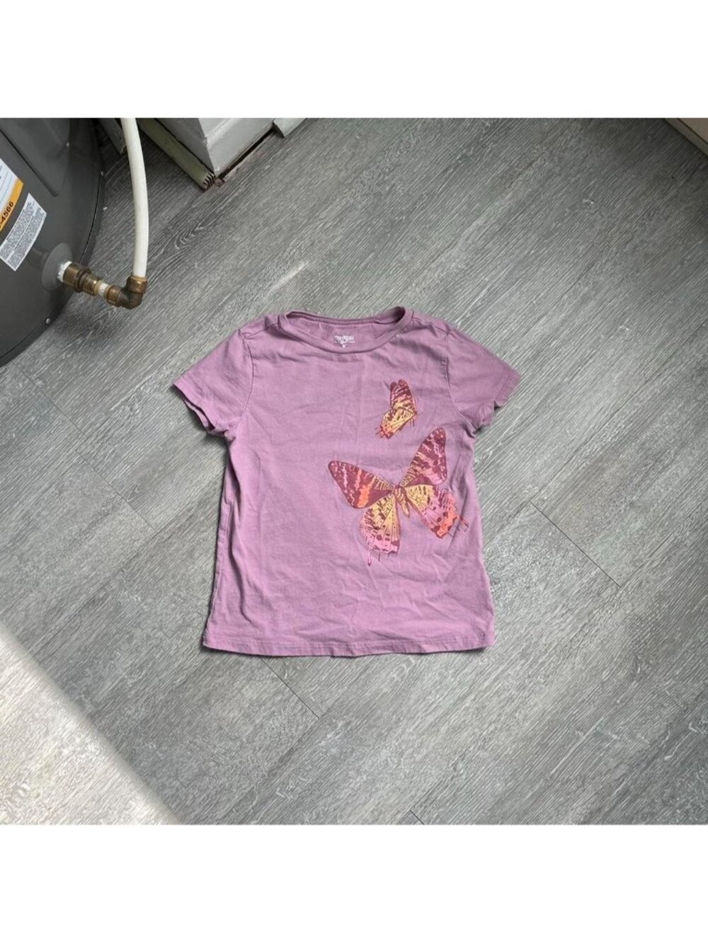Pink / Multicoloured “Oshkosh” Y2K Butterfly Baby Tee / T-Shirt